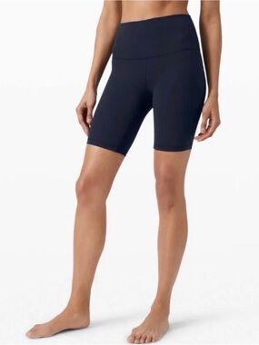Women's Lululemon Align High Rise Short  8" True Navy Size 2 GUC Biker Gym Yoga